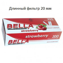 Гильзы для табака длинный фильтр Bella Strawberry 200 шт
