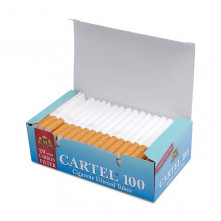 Сигаретные гильзы с угольным фильтром CARTEL 100 шт  для табака
